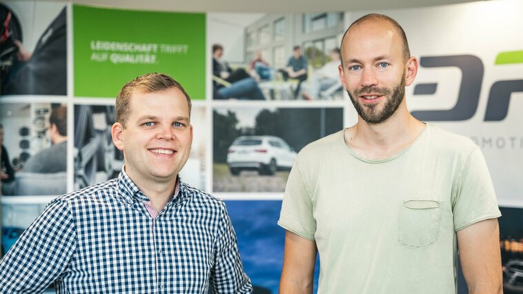 Geschäftsführer von DF Automotive Felix Lemke und Daniel Jonas